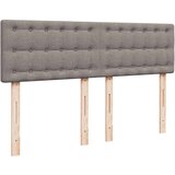  Otomanska postelja z vzmetnico & LEDs taupe 140x190 cm blago, (22053981) | Shoptok.si