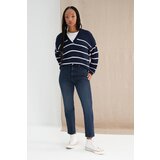 Trendyol Midnight Blue High Waist Comfort Straight Jeans Cene