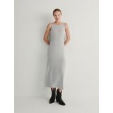 Reserved obleka z nitjo v kovinski barvi - srebrna | Shoptok.si