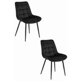  BERA stolica - crni baršun / crne noge x 2 | shoptok.hr