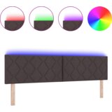  Vzglavje z LED lučmi z vzglavjem Rjava 180 cm blago, (5000043853) | Shoptok.si