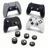  Mačje tačke 6 silikonskih kapic črno-bele barve za PS5 & PS4 & XBOX & Switch Pro | Shoptok.si