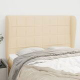 vidaXL Uzglavlje s ušima krem 147x23x118/128 cm od tkanine Cijene
