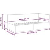 VidaXL Kutni okvir kreveta Sivo-smeđa 100 x 200 cm tkanina Slike