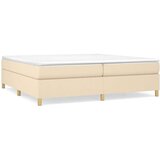  Box spring postelja z vzmetnico krem 200x200 cm blago, (20726003) | Shoptok.si