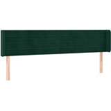  Uzglavlje s ušima tamnozeleno 203x16x78/88 cm baršunasto | Eponuda.com