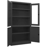  Pisarniška omara antracitna 90x40x180 cm jeklo, (20620421) | Shoptok.si