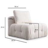 Atelier Del Sofa amaris O1 white 1-Seat sofa u
