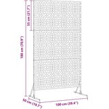 Zaslon za privatnost 100 x 50 x 180 cm Čelik Crna | shoptok.hr