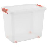 Kis Zaboj za shranjevanje K LATCH (Do x Š x V: 59 x 39 x 45 cm, Prozorna, oranžne barve) | Shoptok.si