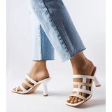 Gemre White heeled mules | shoptok.hr