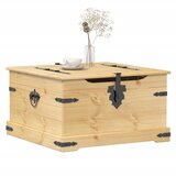 vidaXL Škatla za shranjevanje Corona 78x78x45 cm trdna borovina | Shoptok.si
