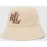 Polo Ralph Lauren Bombažni klobuk bež barva