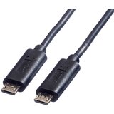 Roline USB polnilni kabel USB 2.0 USB-mikro-B vtič 0.30 m črna zaščiten 11.02.8307, (20432947) | Shoptok.si