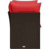  Vrtni kauč | s jastukom Smeđa 124 x 62 x 69 cm poliratan | shoptok.hr
