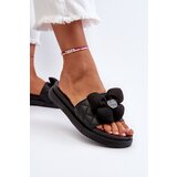 Boto Women's Slides with Ornament on Low Platform Black Cedrella | shoptok.hr
