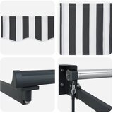 Ručna zlačivna tenda s LED diodama Antracit i bijelo 5 x 3 m | shoptok.hr