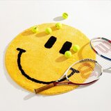YELLOW Rumena kopalniška preproga ø 90 cm Yellow Smile – u