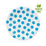  Tanjuri papirnati Dots 18cm 6kom - Plava cijene