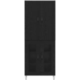  Highboard 2 pcs Crni hrast Inženjersko drvo i staklo | Eponuda.ba