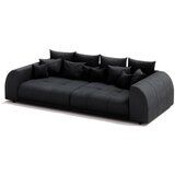 Ropez Crna sklopiva sofa od samta 310 cm Vanessa – Cijene
