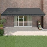 Tenda na uvlačenje antracit 5 x 3 m od tkanine i aluminija | shoptok.hr