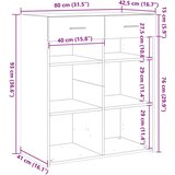 vidaXL Komoda boja hrasta sonome 80x42,5x93 cm od konstruiranog drva | shoptok.hr