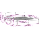 vidaXL Krevet s Uzglavljem 200x200 cm Masivna Borovina | shoptok.hr