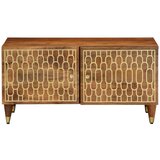 Maison Chic Klubska mizica - kavna mizica - Nizka mizica 80x50x40 cm trden mangov les, (21754137) Cene