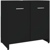 Maison Chic Kopalniška omarica - Kopalniški kabinet črna 60x33x61 cm iverna plošča, (21794504) Cene