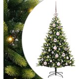 vidaXL Umjetna zložljiva božićna jelka 150 LED Zelena 120 cm PVC in PE | Shoptok.si