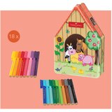 Flomaster ŠKOLSKI 18BOJA U METALNOJ KUTIJI CONNECTOR FARMA FABER CASTELL 155539 | shoptok.hr