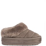 Shelvt Beige low slip-on snow boots for women with fur | ePonuda.com