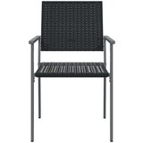  Vrtne stolice 6 kom crne 54 x 62 5 x 89 cm od poliratana | shoptok.hr