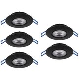 Eglo 300189 - komplet 5x led ugradna plafonska svetiljka gedrez LED/4,9W/230V, prečnik 9 cm, crna | Eponuda.com