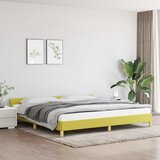 vidaXL Posteljni okvir z vzglavjem zelen 200x200 cm blago | Shoptok.si