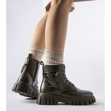 Gemre Dark green ankle boots with a pocket Spadafore Cene