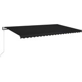 vidaXL Automatska tenda sa senzorom za vjetar LED 500x350 cm antracit | shoptok.hr