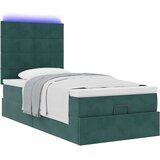 vidaXL Otomanski posteljni okvir z vzmetnicami zelen 80x200cm žamet, (21610146) | Shoptok.si