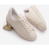 Marjin Women's Sneaker Thick Sole Lace-Up Sports Shoes Dopre Ecru | ePonuda.com