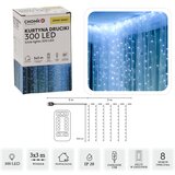 Molarem Home Božićne LED lampice - Zavjesa – 300 LED, IP20, hladno bijela, 8 načina osvjetljenja, USB napajanje | shoptok.hr