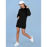 DStreet Bluza damska długa z kapturem oversize TIMMY czarna | Shoptok.si