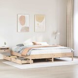 Furnova Posteljni okvir brez vzmetnice 200x200 cm trdna borovina, (22055386) Cene