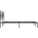 vidaXL Kovinski posteljni okvir z vzglavjem črn 120x200 cm | Shoptok.si