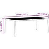  Set vanjskog namještaja 9 pcs Antracit Željezo i čelik | shoptok.hr