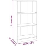 vidaXL Ormarić za knjige dimljeni hrast 60x24x109 cm konstruirano drvo | shoptok.hr
