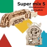 3D puzzle super mix 5 (Lokomotiva i budilnik)