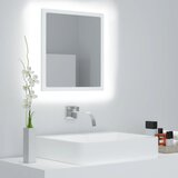vidaXL lED kupaonsko ogledalo bijelo 40x8,5x37 cm konstruirano drvo | shoptok.hr