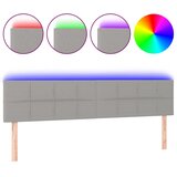  LED uzglavlje svjetlosivo 160x5x78/88 cm od tkanine | shoptok.hr