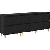  Stranske omare 3 pcs Črna Orehovina 60 x 35 x 70 cm, (5000107877) | Shoptok.si